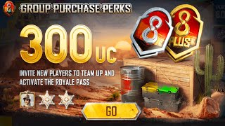 Group Purchase Perks Event M8 Explained PUBG Mobile [upl. by Pazia]