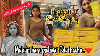 Muhurtha Pattu shopping vlog🛍️ tnagar  Ep3  Kaviya Karun 💜 GKKalyanam [upl. by Holmen]