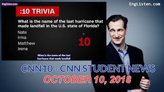 Subtitle CNN10  CNN STUDENT NEWS OCTOBER 10 2018 [upl. by Isman]