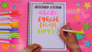 Cómo hacer el ABECEDARIO de FALSO LETTERING con marcadores de punta cónica lettering letteringlove [upl. by Bevan]