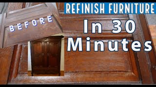 Refinish Wood Furniture Without Stripping In Less Than An Hour [upl. by Foy507]