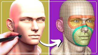 Easy Simple and Clean Head Retopology Tutorial  Blender 3D [upl. by Ailem51]