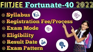 FORTUNATE40 Fiitjee 2022  Syllabus  Full Detailed amp Analysis [upl. by Aihsenod]