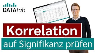 Korrelation auf Signifikanz prüfen [upl. by Odnamra]