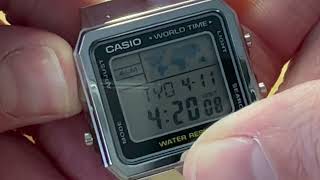 Casio World Timer A500WEA 1EF Short review [upl. by Martinic335]