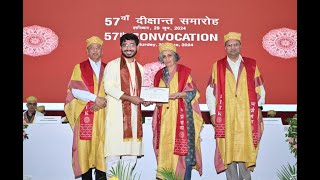 Sarthak Kohli BTCSE2024 on receiving the Directors Gold Medal at the 57th Convocation 2024 [upl. by Elleahcim]