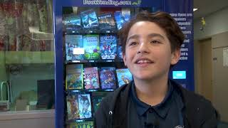 Lubbock ISD Out amp About  Ramirez Elementary Book Vending Machine [upl. by Etteuqal967]