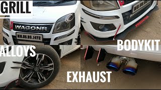 7 years old wagonR modified with bodykit grill amp other accessories [upl. by Enaerb]