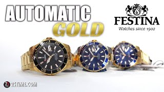 FESTINA Automatic Sapphire Diver 200m GOLD F205332 F205321 F205331 [upl. by Gerlac]