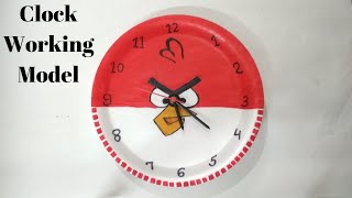 School Project Clock how to make clock  DIY  Clock Model for kids [upl. by Aubree]