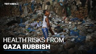 Tons of piledup waste pose serious health risks in Gaza [upl. by Hailat787]