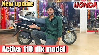 Honda Activa 110 dlx model 2024 black colour New features price average review activa scooter n [upl. by Ahsinauq]