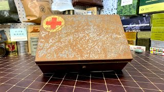 HUGE ULTRA RARE 1941 WW2 German Wehrmacht First Aid Kit Box [upl. by Elohcim]