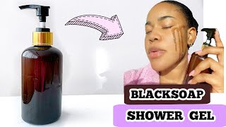 HOW TO MAKE AN EFFECTIVE BRIGHTENING LIQUID BLACK SOAP For a radiant and youthful glow✨ [upl. by Sonaj]