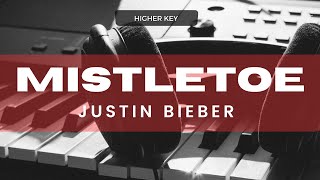 Mistletoe  Justin Bieber Acoustic Karaoke Female Key [upl. by Nolek]