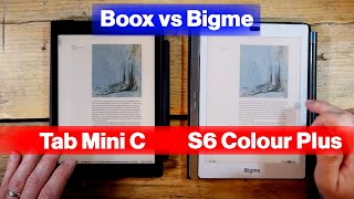 Bigme S6 Colour Plus vs Boox Tab Mini C [upl. by Clippard]