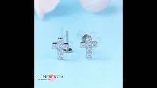 Limerencia G23 Hypoallergenic 18g Flat Back Stud EarringsCross CZ Silver [upl. by Peskoff19]