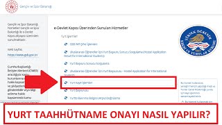 YURT TAAHHÜTNAME ONAYI NASIL YAPILIR GÖRÜNTÜLÜ ANLATIM [upl. by Lleryd]