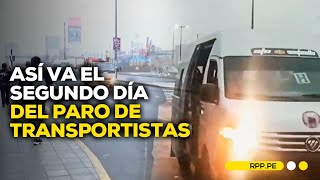 Segundo día del paro de transportistas en Lima y Callao ROTATIVARPP  DESPACHO [upl. by Clementis]