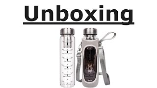 SHBRIFA 1L Teeflasche mit Sieb to go 1 liter Trinkflasche Unboxing Video [upl. by Lodnar575]