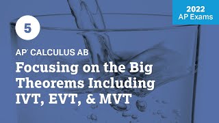 2022 Live Review 5  AP Calculus AB  Focusing on the Big Theorems Including IVT EVT amp MVT [upl. by Sirromed]