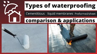 Waterproofing  Types of waterproofing  Methods of water proofing  cementitious water proofing [upl. by Devina]