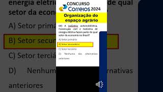 Organização do Espaço Agrário Correios  conhecimentos gerais correios  concurso correios 2024 [upl. by Luapleahcim]