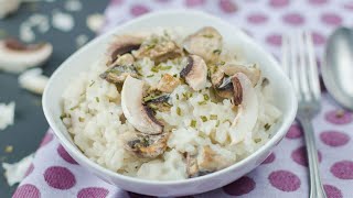 Recette  Risotto aux champignons de Paris [upl. by Hollister367]