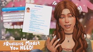 ✨YOU NEED THESE MODS FOR BETTER REALISM✨  Mods Showcase  The Sims 4 [upl. by Clementis]