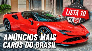 10 CARROS MAIS CAROS ANÚNCIADOS NO BRASIL [upl. by Ramses]