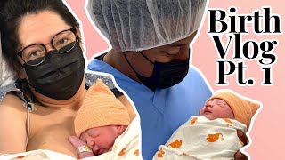 LABOR AND DELIVERY VLOG PT1 scheduled csection emotional🥺 [upl. by Siroved496]