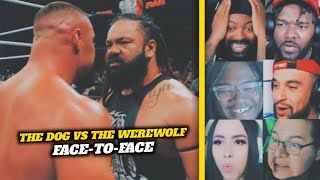 Jacob Fatu vs Bron Breakker STARE DOWN Streamer Reactions [upl. by Trilby]