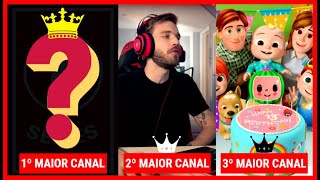 TOP 10 MAIORES CANAIS DO YOUTUBE [upl. by Hamrah]