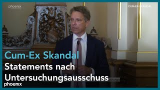 Statements der Obleute nach CumExUntersuchungsausschuss in Hamburg [upl. by Noillid]