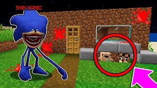 TROLLÉ y ME ESCONDI DE SHIN SONIC 😂 Bebe Noob EL ESCONDITE VS SHIN SONIC TAPES en MINECRAFT [upl. by Ayekat224]