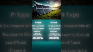 Difference Between PType amp NType Solar Panels solar solarenergy solarpanels shorts [upl. by Aznaed]