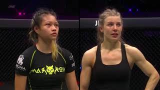 FULL FIGHT I SUPERIRL VS EKATERINA VANDARYEVA MUAYTHAI FIGHT muaythai fighter video youtube [upl. by Aerdnak]