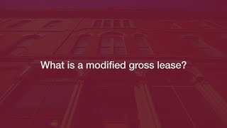 Commercial leases What is a modified gross lease [upl. by Ilrahs]