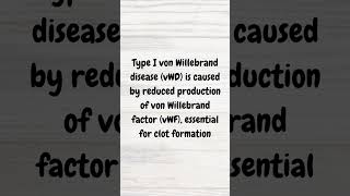 von Willebrand disease  MRCP revision  shorts bleeding haemorrhage hemorrhage haematology [upl. by Eimareg]