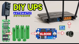 How To Make 12v Mini Ups For Router  Onu  Automatic Switching  Zero Second Pulse  Long Backup [upl. by Nedda682]