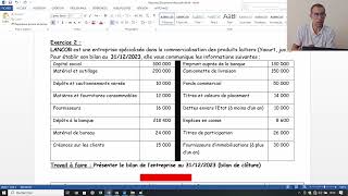 Comptabilité générale Episode 7 Exercice 2 BILAN [upl. by Ware95]