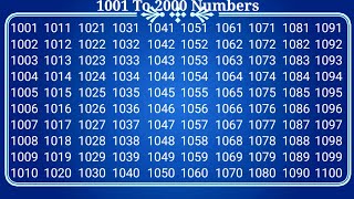 1000 to 2000 ll 1001 to 2000 numbers learn by music on youtube ll 1001 to 2000quot numbers learning💥😍😎 [upl. by Swirsky830]