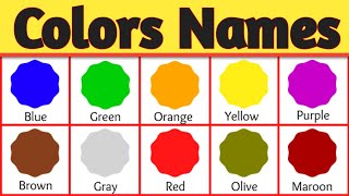 Colours Names in English  Learn Colors  colors name for kids [upl. by Harrell665]