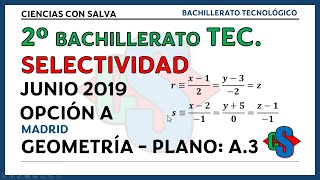 9 Selectividad Problema A3 Junio 2019 Madrid [upl. by Alad]