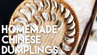 Homemade Chinese Dumplings Family Recipe  The Sunshine Eatery [upl. by Nirel]