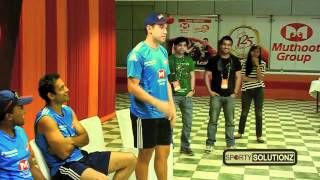 IRFAN PATHAN LEARNS RUGBY HAKA LESSONS FROM ROSS TAYLOR [upl. by Reklaw]