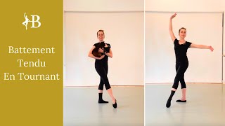 Battement Tendu En Tournant  Ballet Tutorial  Adult Ballet [upl. by Coray]