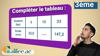 Compléter un TABLEAU de PROPORTIONNALITÉ  Exercice Corrigé  Maths Troisième [upl. by Eiuqnom]