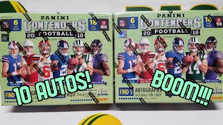 2018 Panini Contenders Football Hobby 2 Box Opening BOOM [upl. by Alexei]