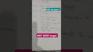 NEP 2020  Target ugcnetpaper1 netjrf ugcnetexam nep2020 [upl. by Ahsuatal678]